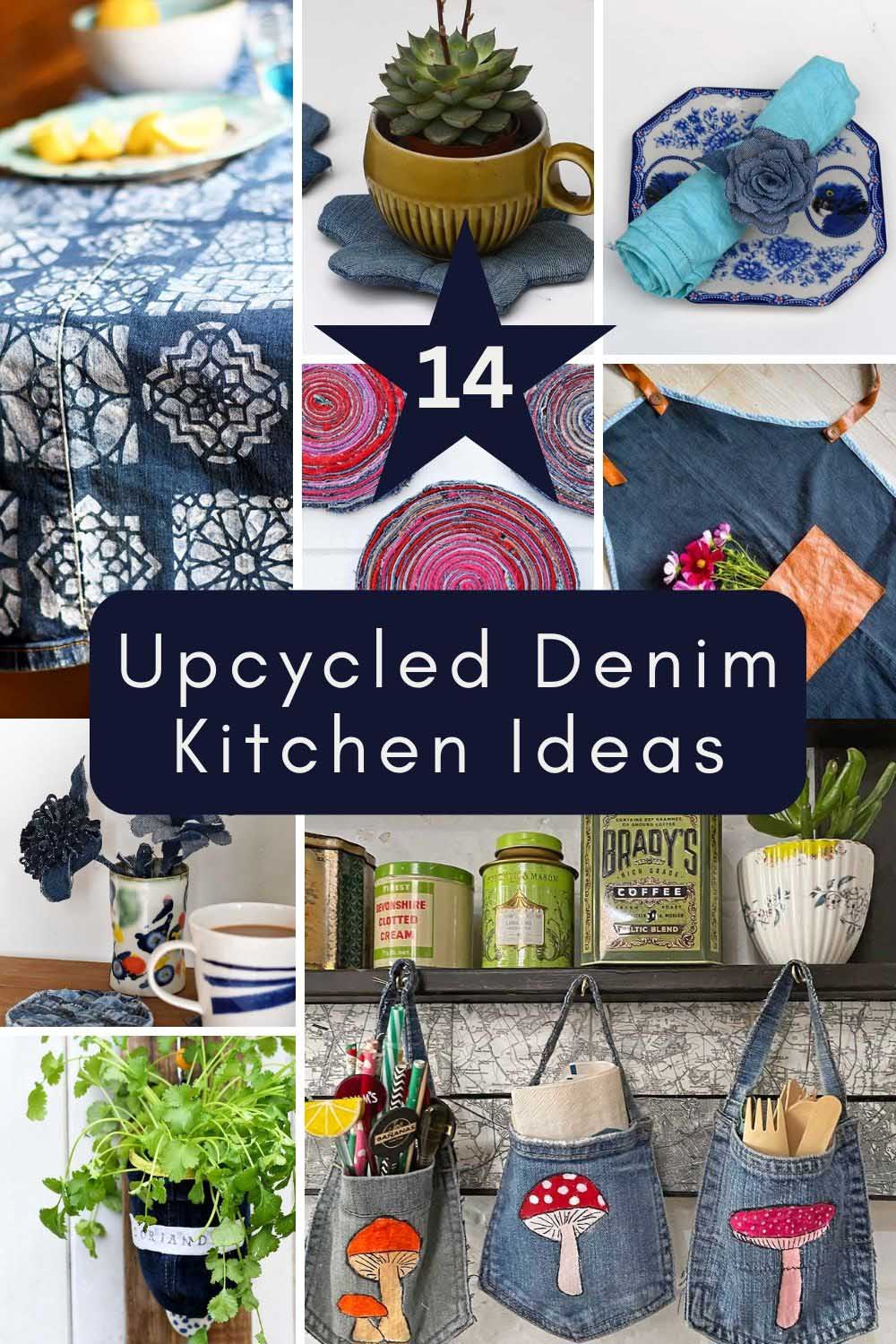 Upcycled denim kitchen ideas