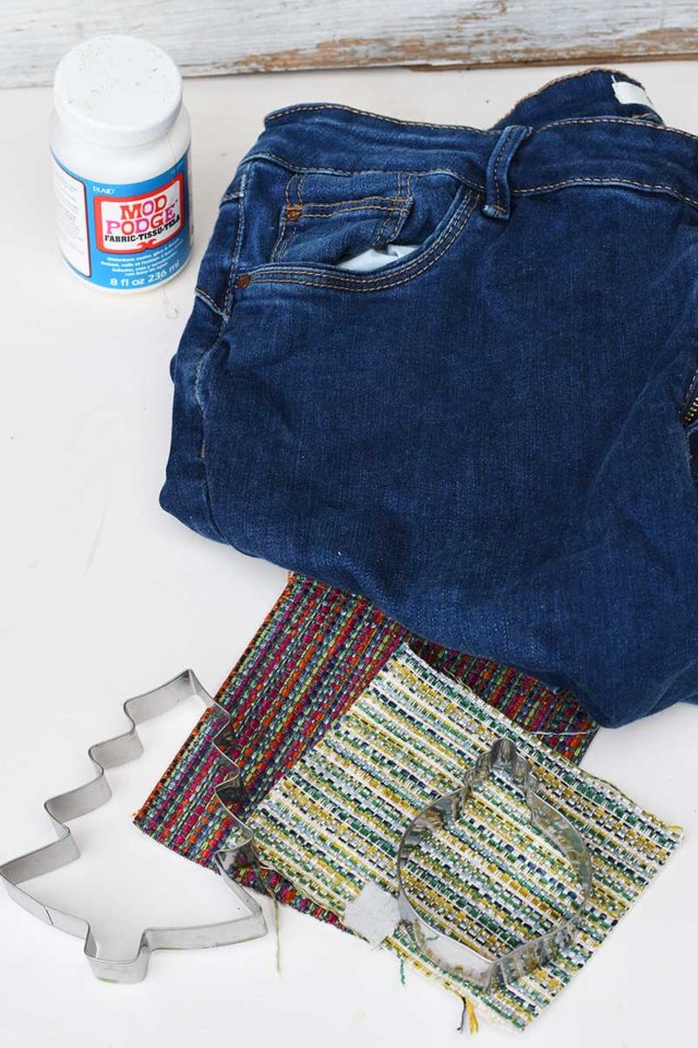 Easy Decorative DIY Denim Pot Holders From Your Old Jeans Pillar Box Blue