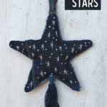 DIY embroidered fabric star ornament hanging
