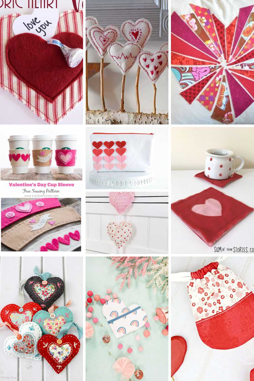 20 Valentine's Day Fabric Projects - Patterns to Sew