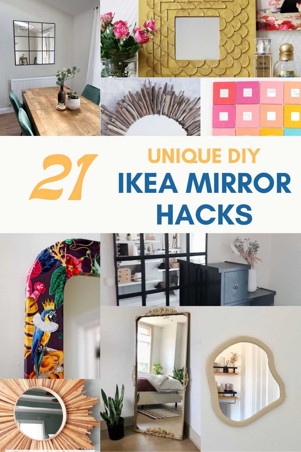 21 Unique DIY IKEA mirror hacks pin