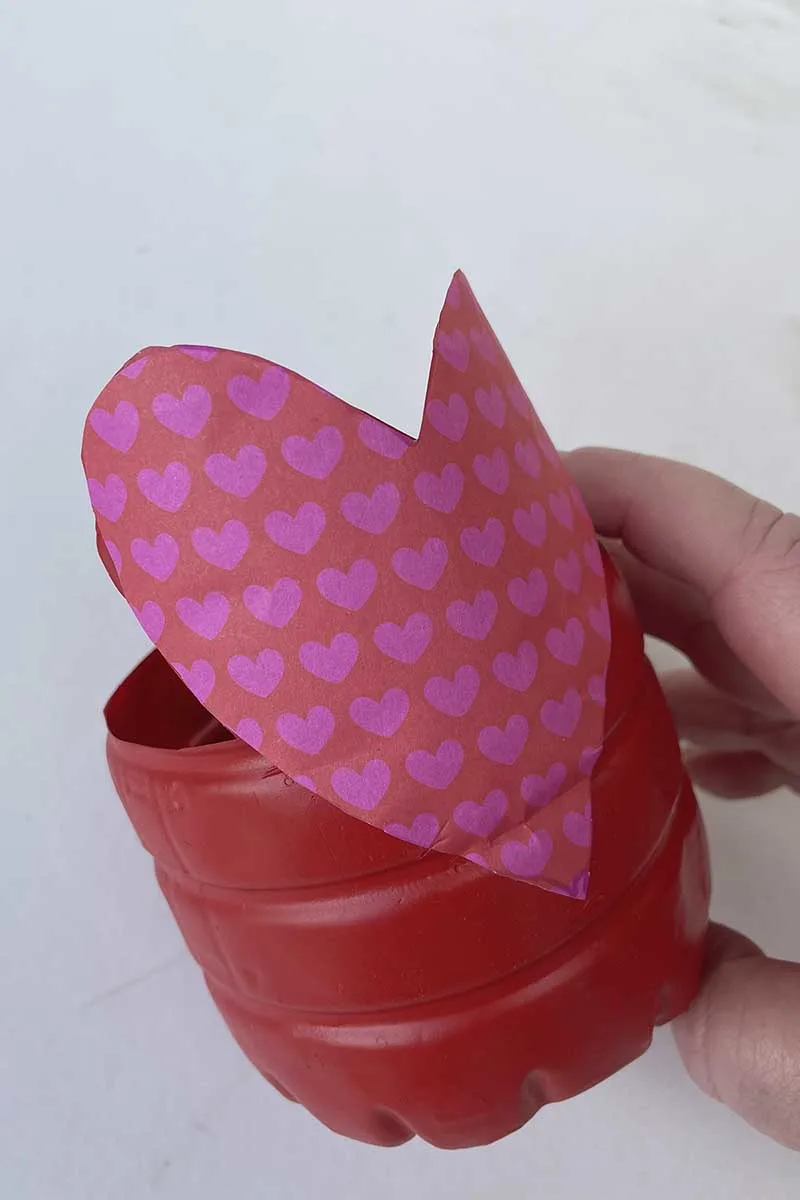 Cute Valentine's plastic bottle planter