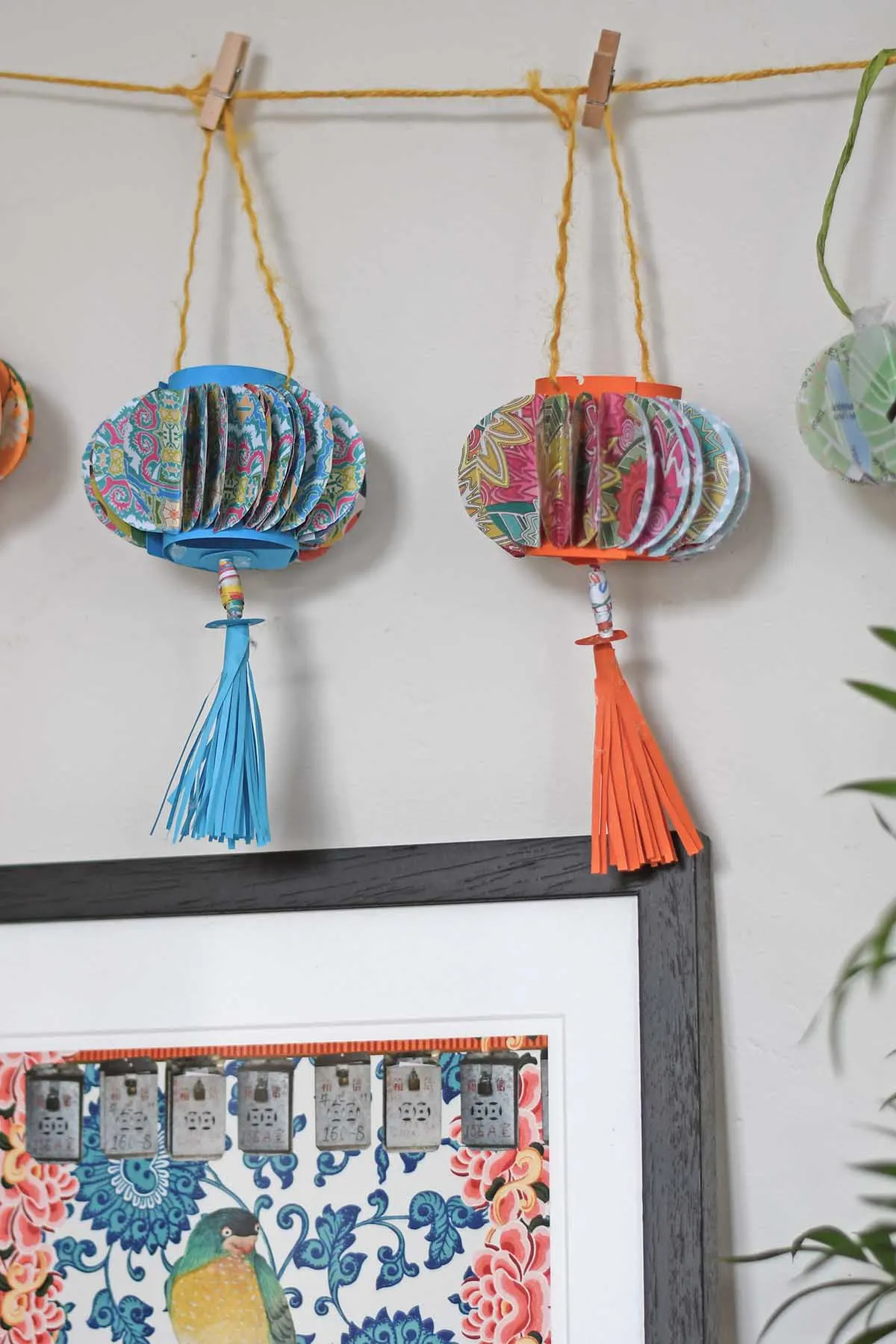 Hanging paper lanterns