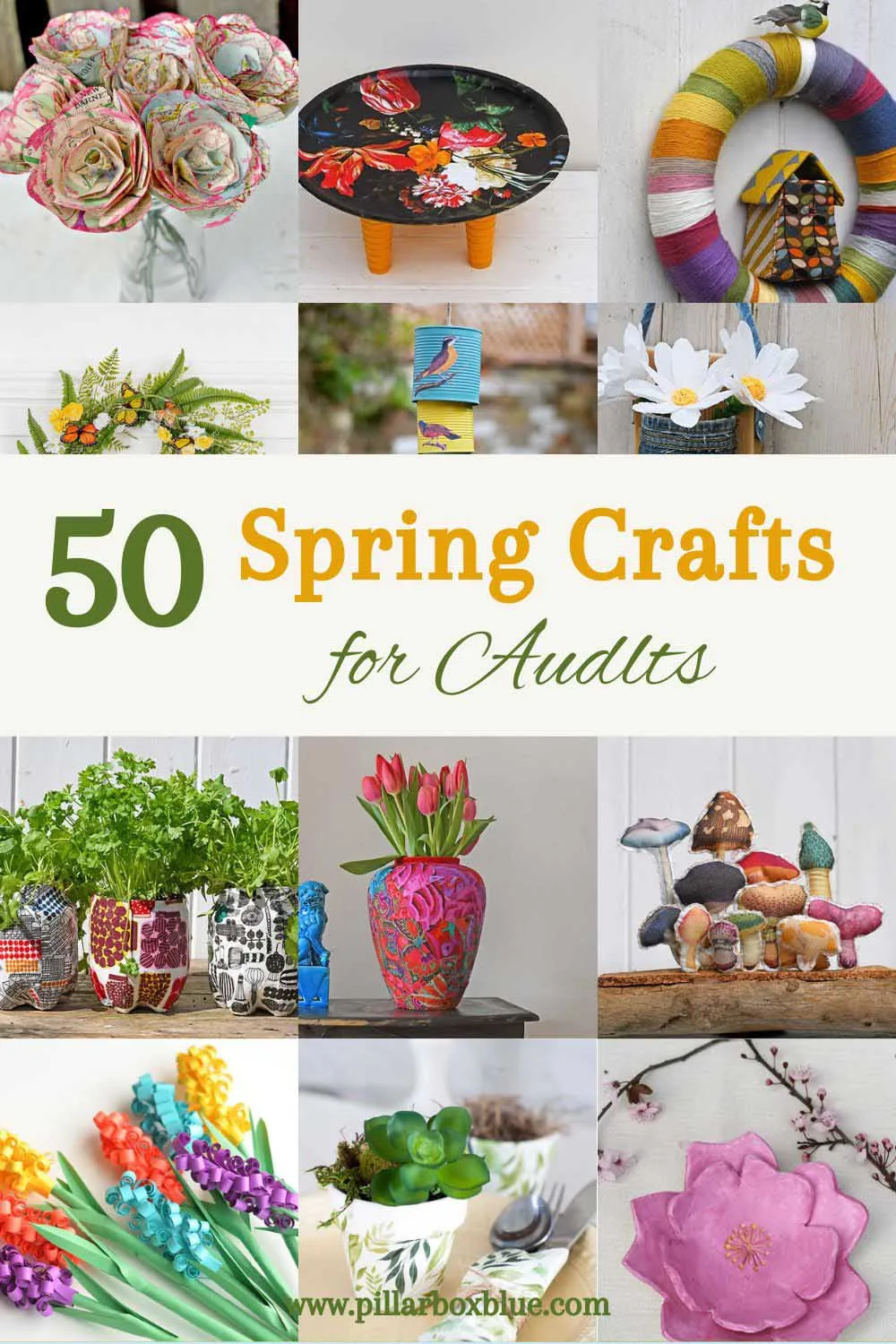 Spring crafts for adults pin