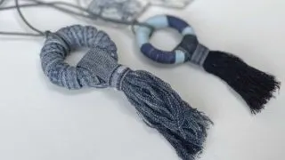 Boho DIY denim necklaces feature