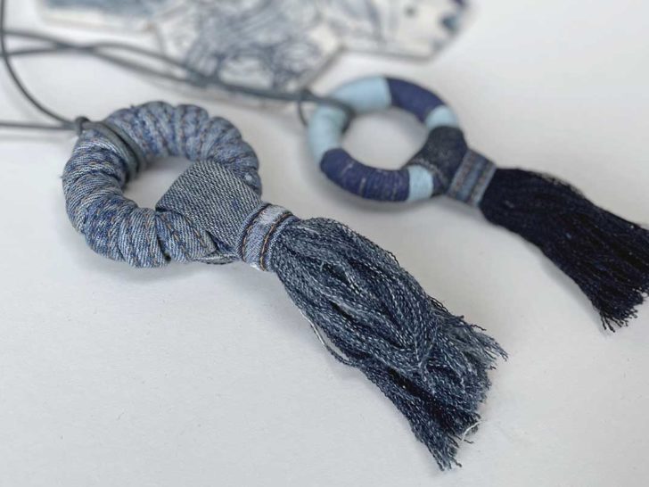 Boho DIY denim necklaces feature