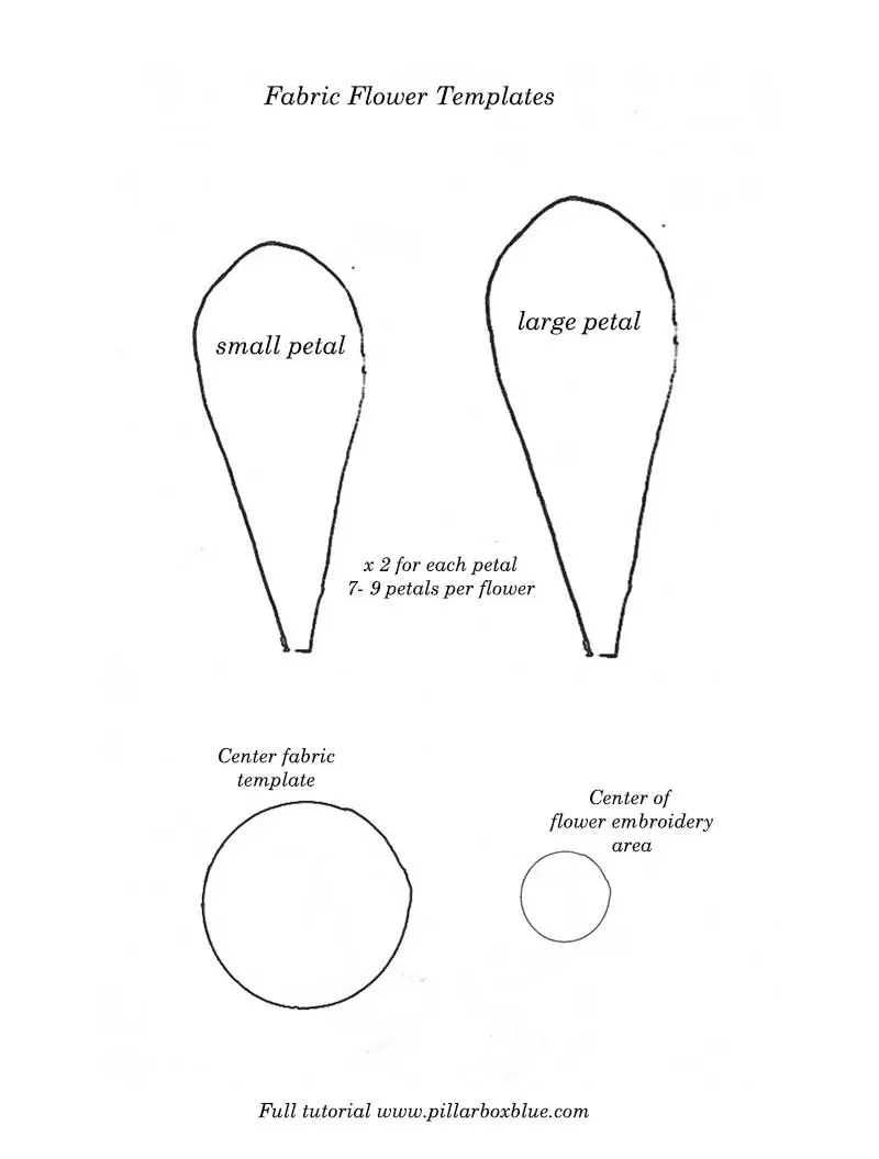 fabric flower templates