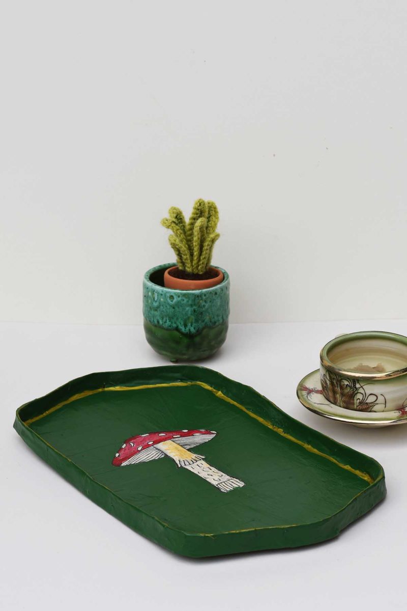 How To Make A Charming Paper Mache Tray with a Mushroom Design - Pillar ...