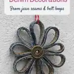 hanging denim flower ornament medallion