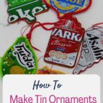 assorted tin can ornaments upcycled Christmas decorations