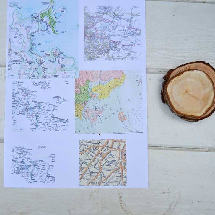 DIY Map Wood Slices: Perfect for Ornaments, Gift Tags, and Coasters ...