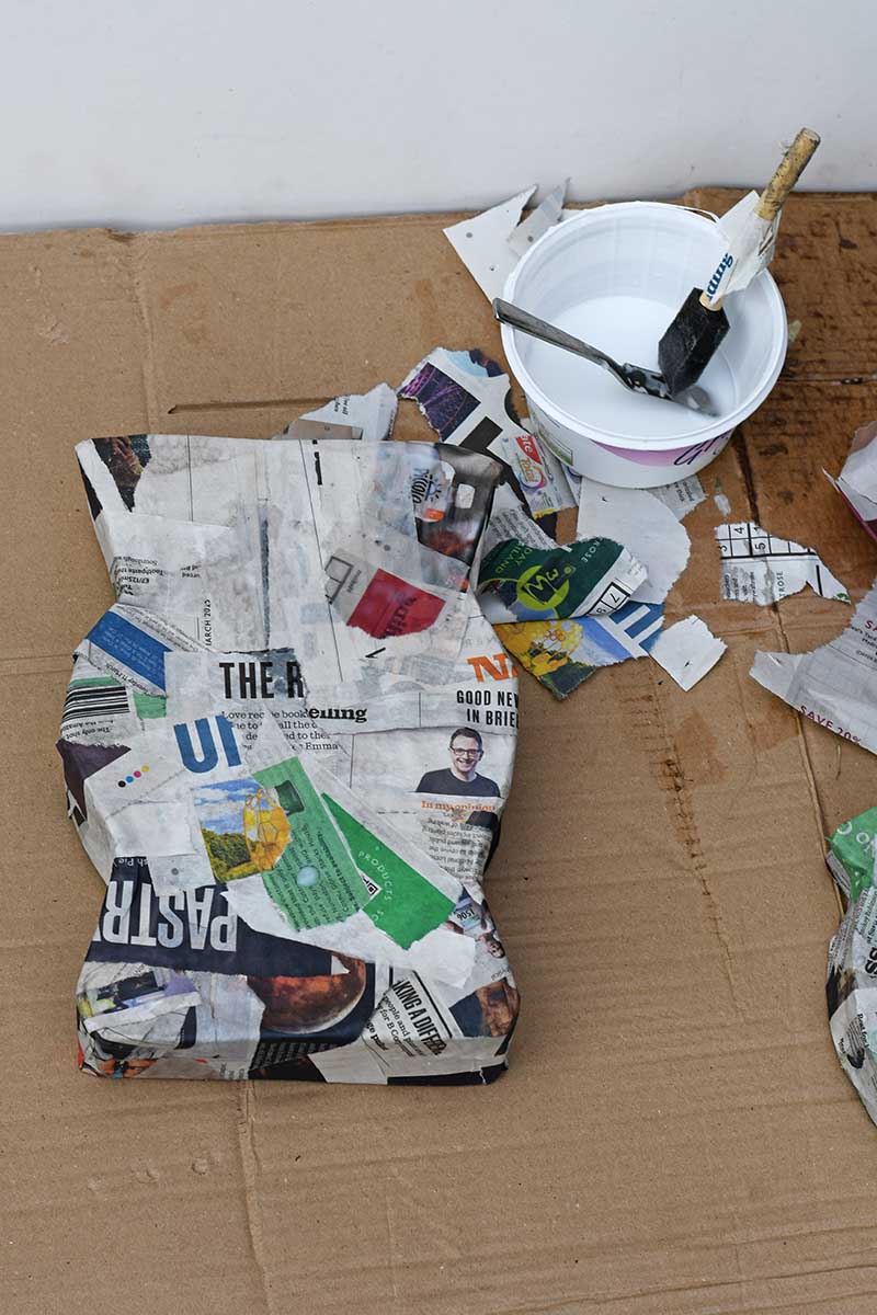 paper mache vase