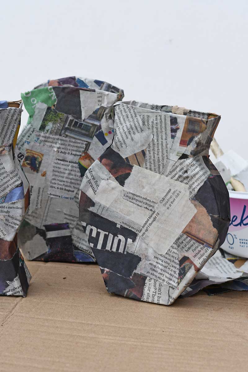 Paper mache vases