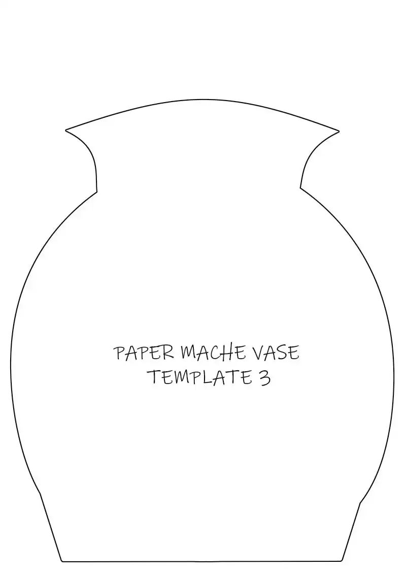 Paper mache vase template 3