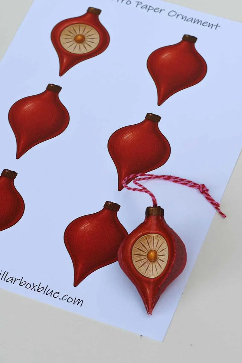 Printable Christmas paper ornaments