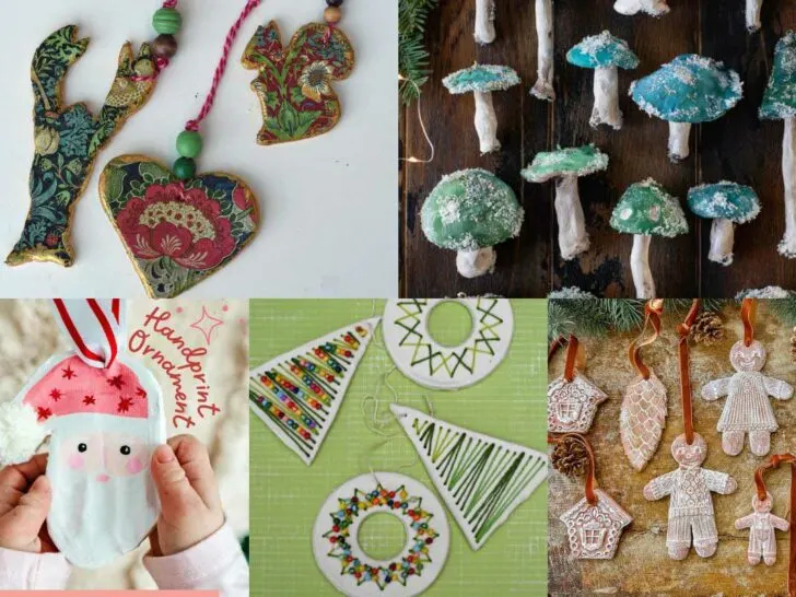 collage of air dry clay christmas ideas ft