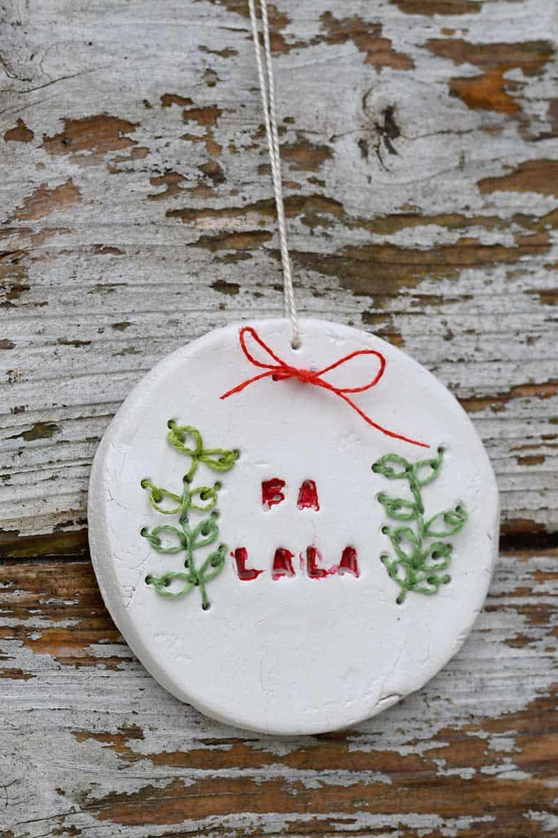 Finished FALALA embroidered clay ornament