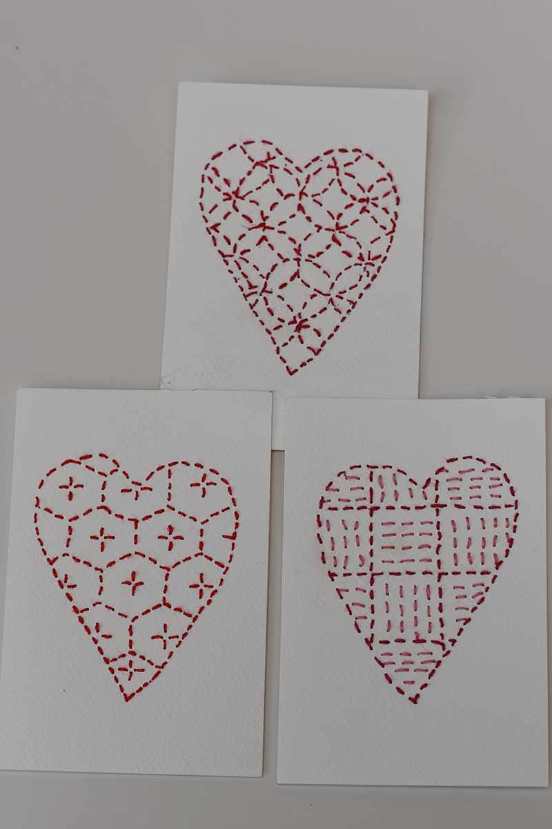 Sashiko paper embroidery patterns
