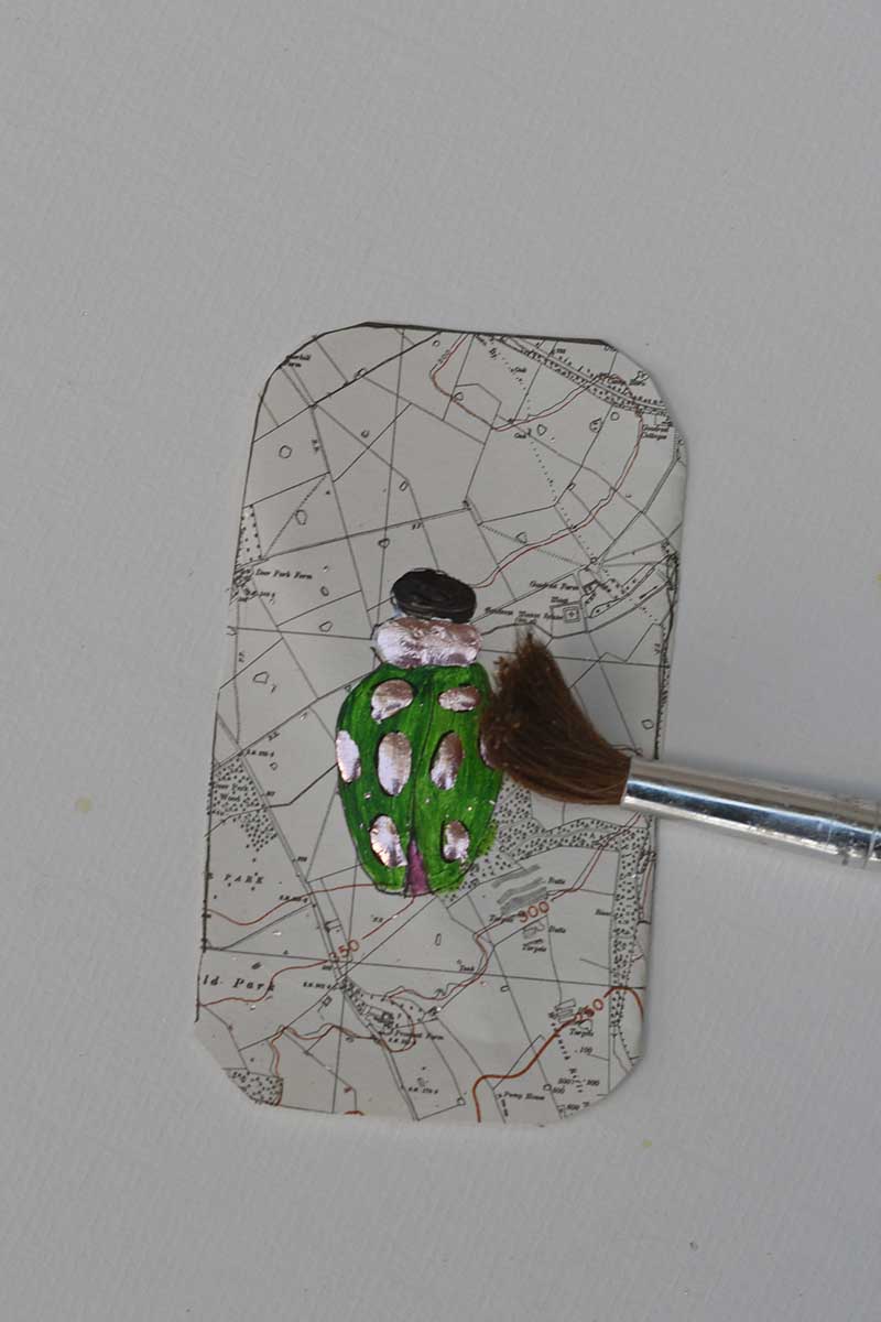 brushing away metalllic foils