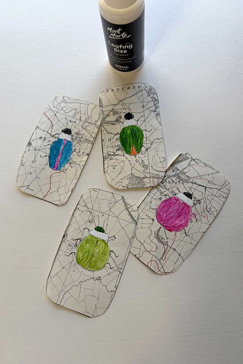 painted beetle shapes