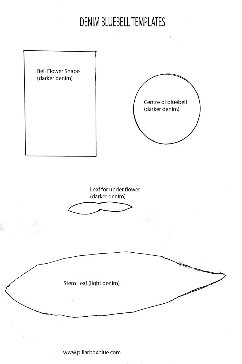 template shapes for bluebells