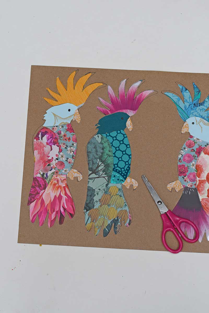 finished cockatoo Collages