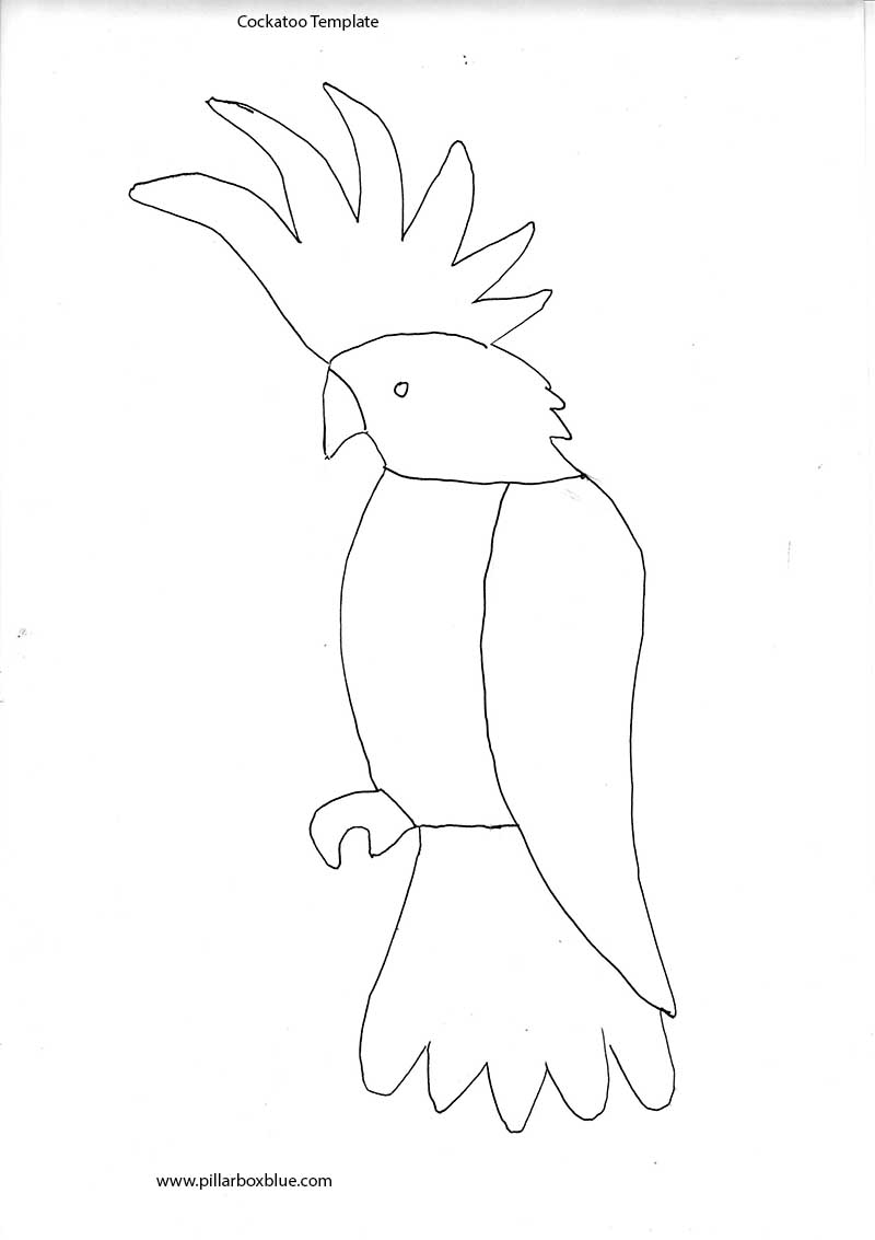 paper cockatoo template