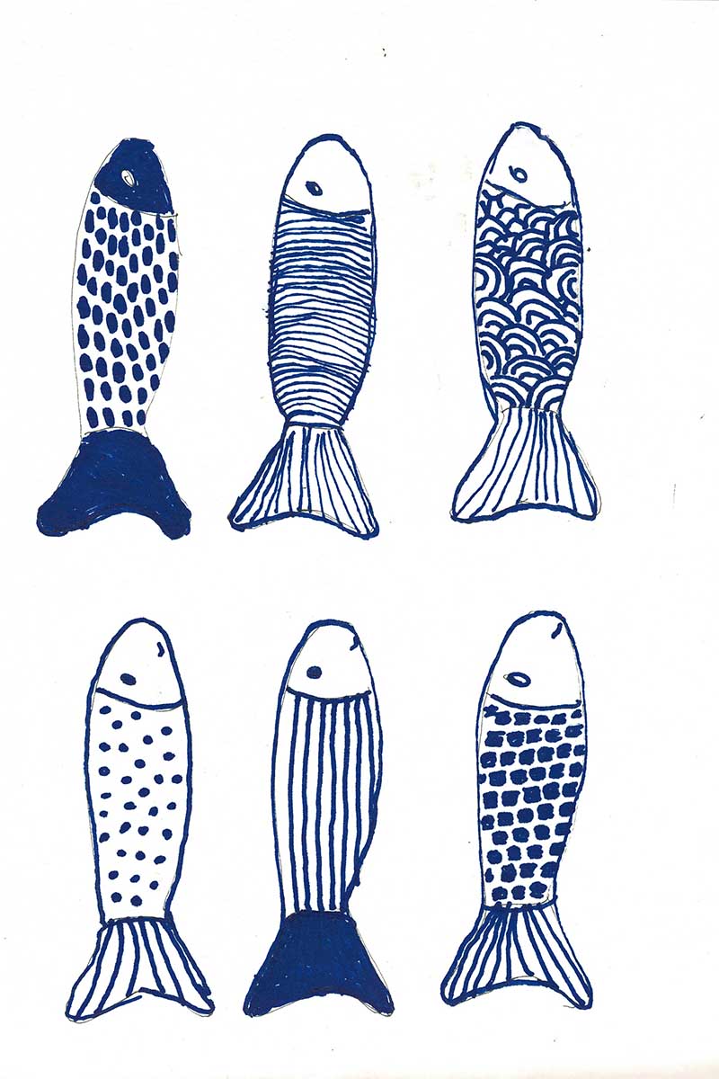 fish template for summer air dry clay decor