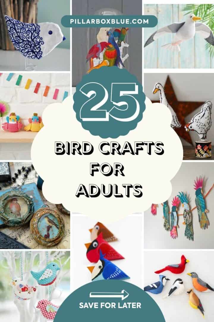 DIY Bird Crafts For Adults: 25 Creative Ideas To Make - Pillar Box Blue
