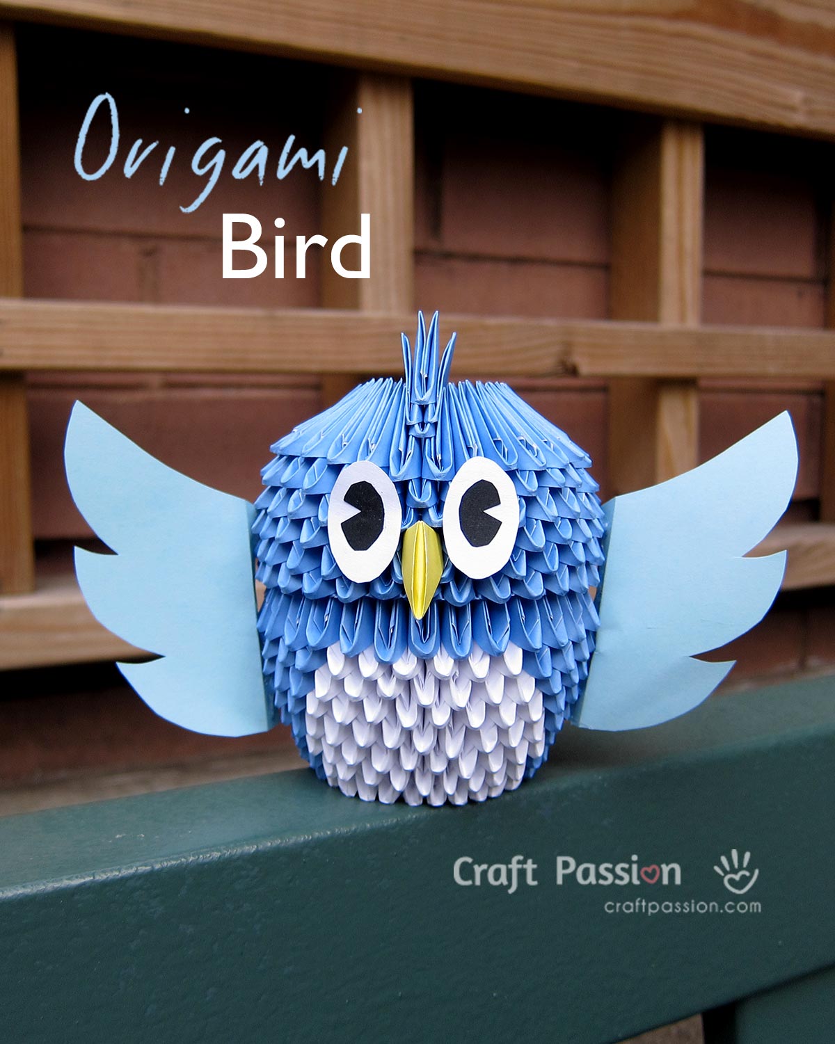 3d origami bird craft