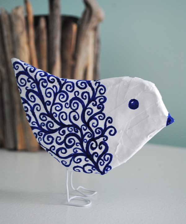 paper mache birds