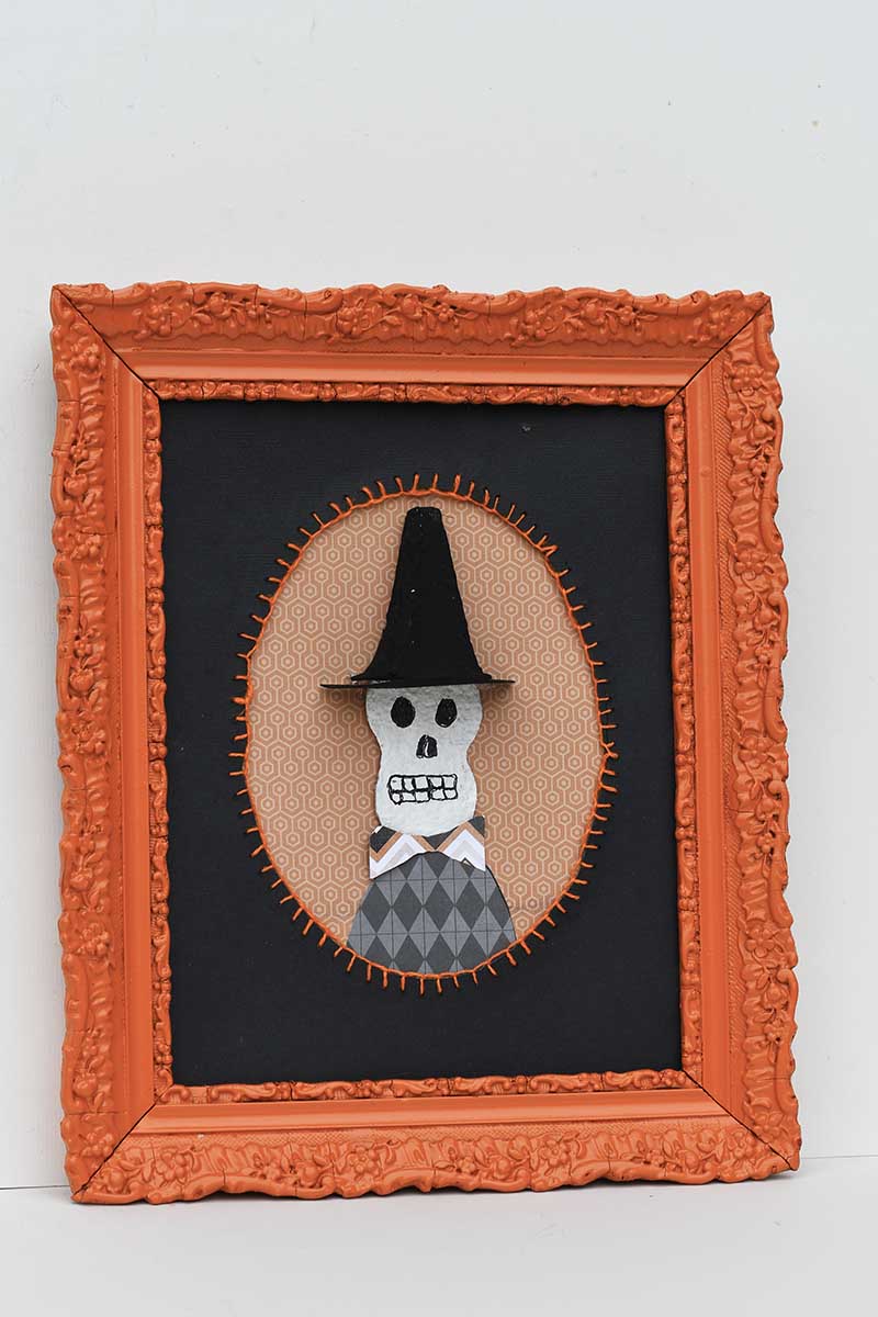 Putting the picture all together upcycled halloween wall art from egg cartons