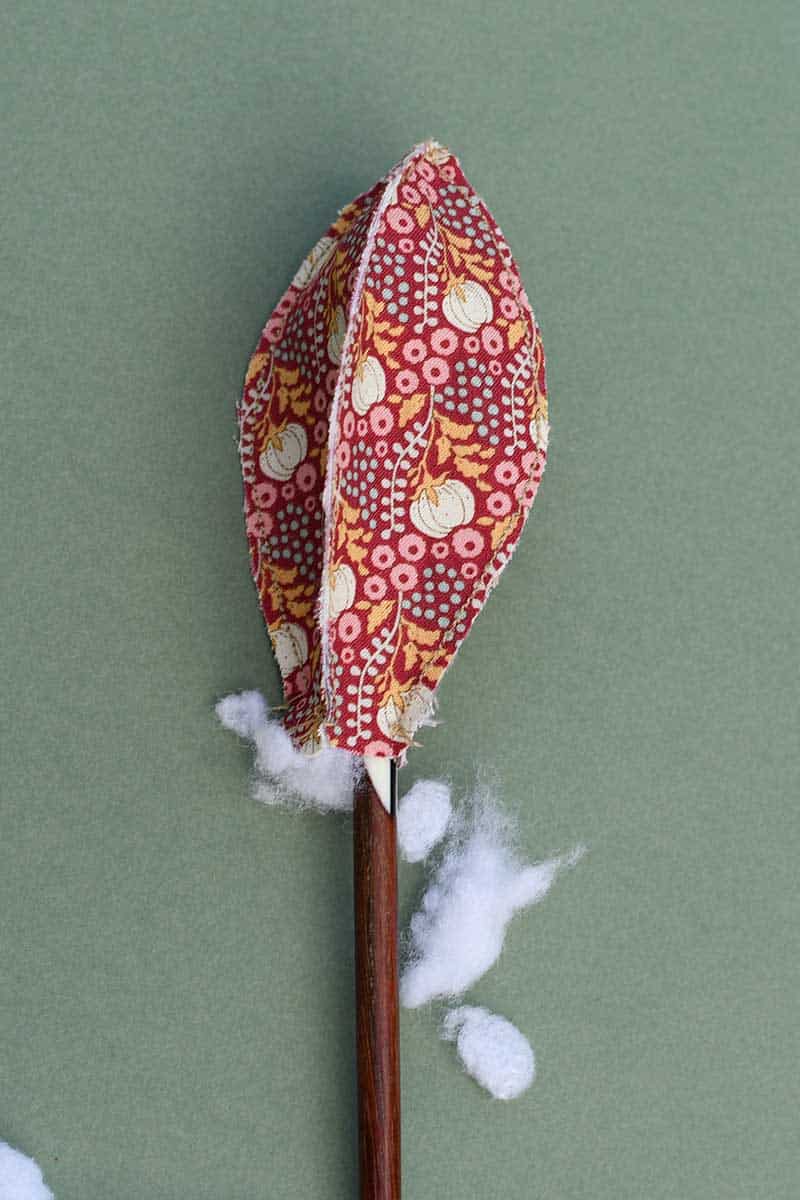 stuffing the seed pods