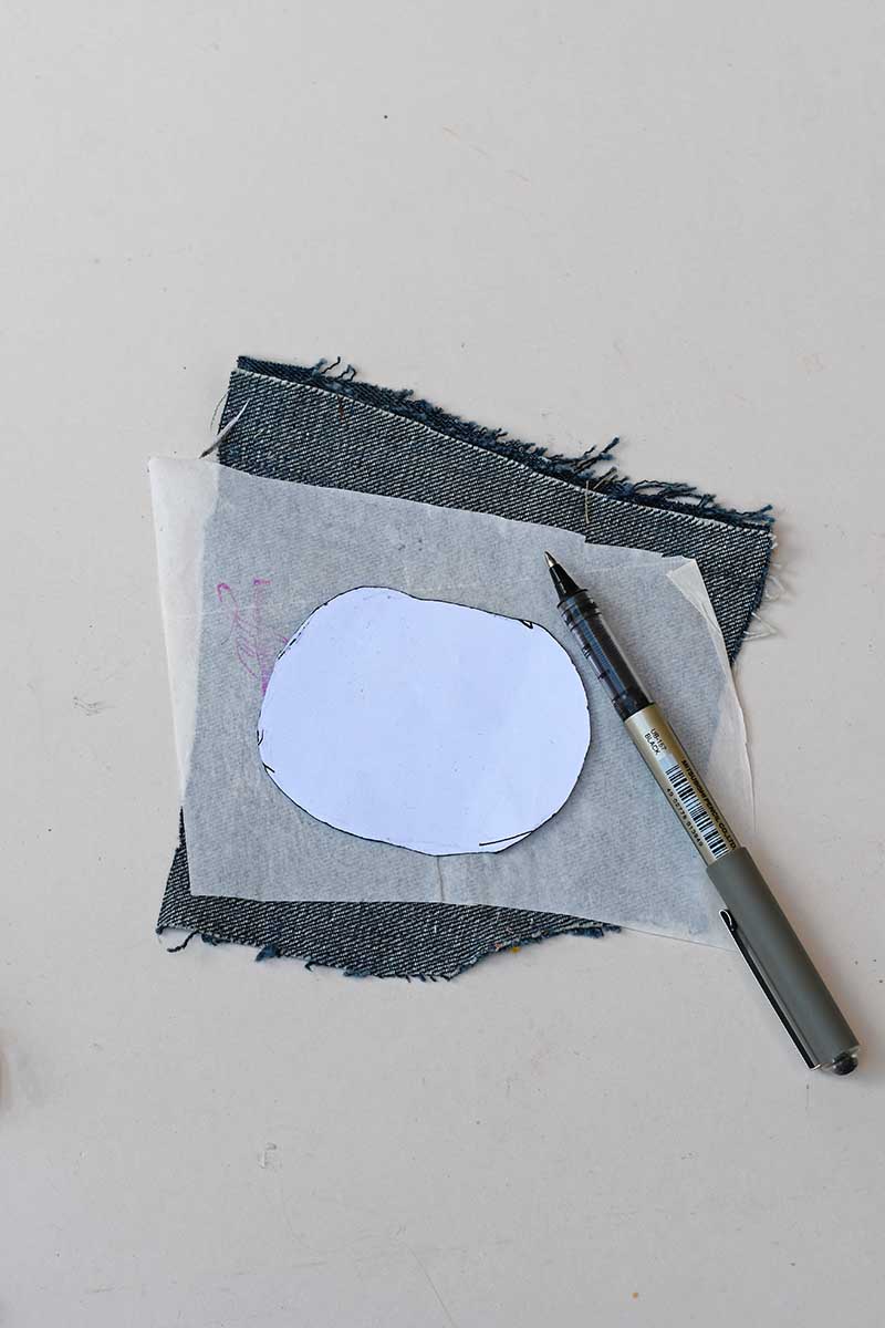 Shape with iron on interfacing